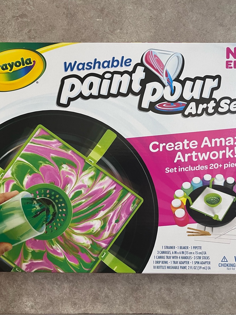 Crayola Washable Paint Pour Art Set Neon Edition - New In Box